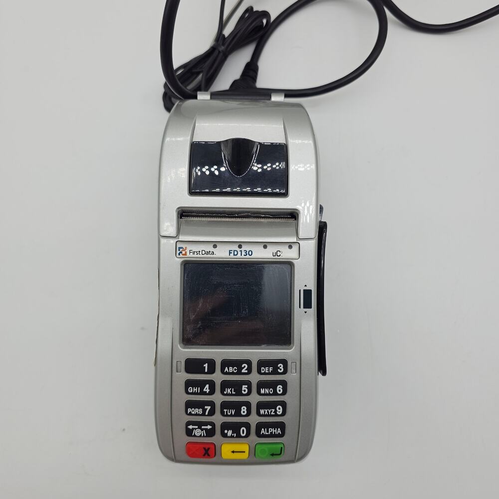 First Data FD130 Credit Card Terminal Machine‎ With Power Cord - Works - Picture 2 of 2